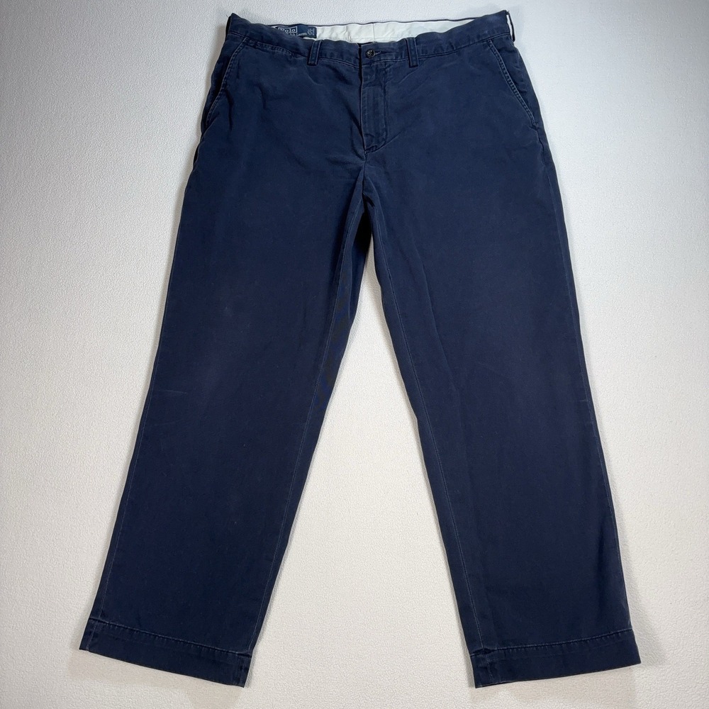 Polo Ralph Lauren Preston Pants Men's 38x29* Navy Tapered 100% Cotton Pony Chino